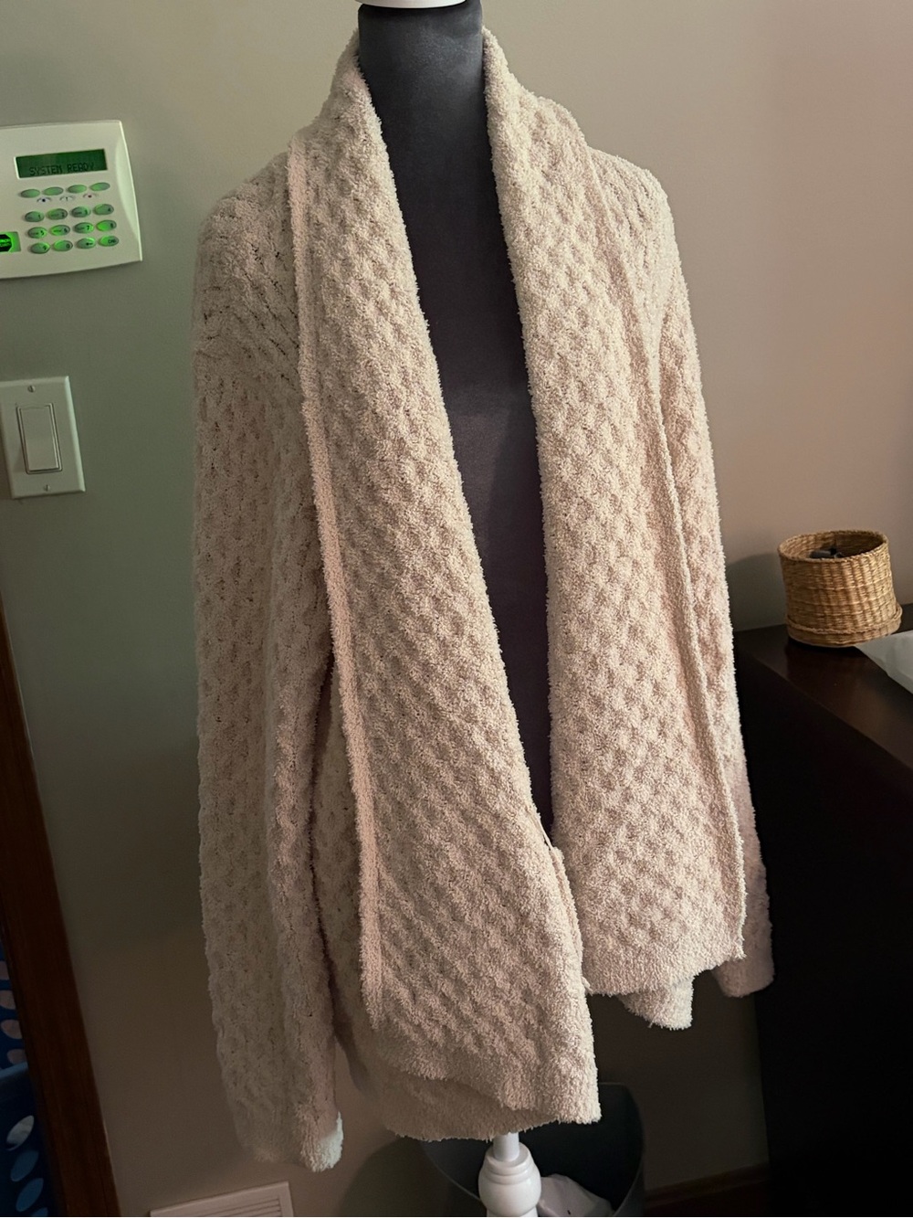 Cupcakes and Cream Open-Front Cozy Knit Cardigan in Cream — Women's Sweater